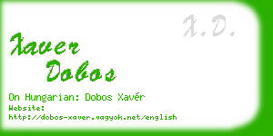 xaver dobos business card