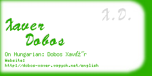 xaver dobos business card